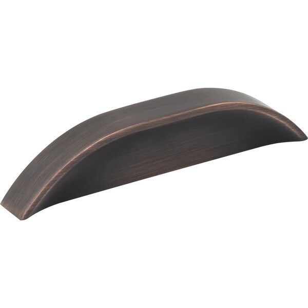 Jeffrey Alexander 3" / 96 mm Center-to-Center Brushed Oil Rubbed Bronze Elara Cabinet Pinch Pull 484-396DBAC - main